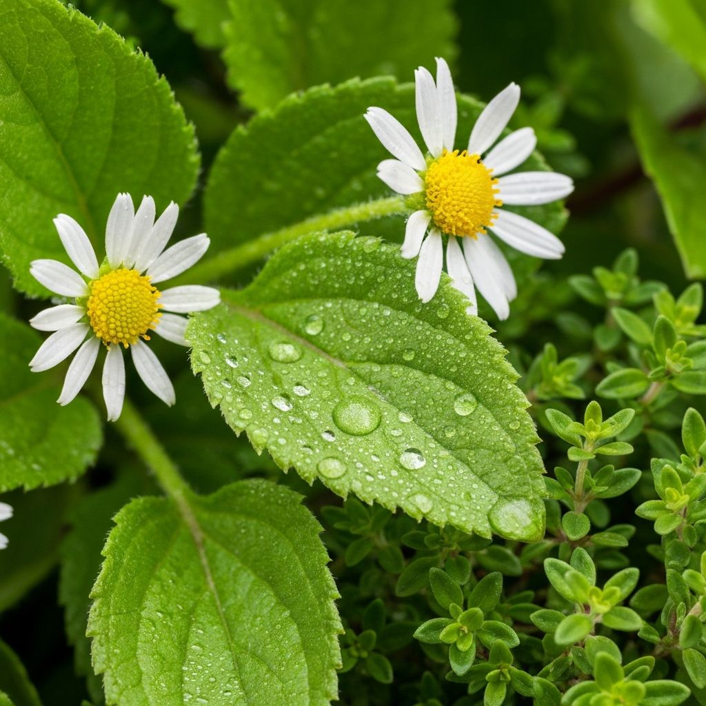 Alpine Kräuter Makroaufnahme